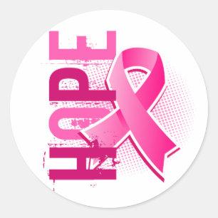Hope 2 Breast Cancer Runt Klistermärke
