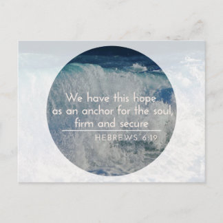 Hope - Anchor Inspirational Postcard-Hebrews6:19 Vykort