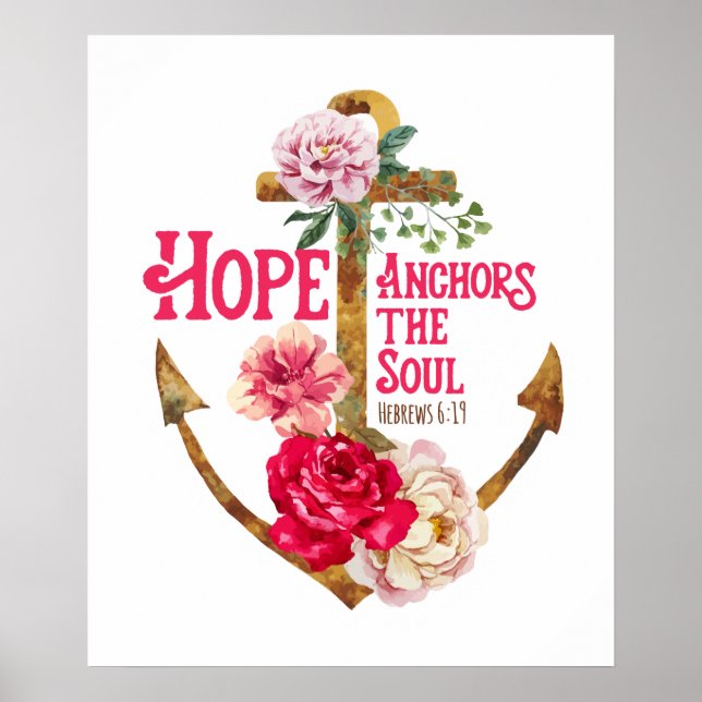 Hope Anchors, Soul Art Print Poster (Framsidan)