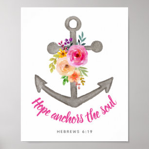 Hope Anchors, Soul Blommigt Anchor Poster