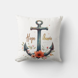 Hope Anchors the Soul - Luxurious Christian Artwor Kudde