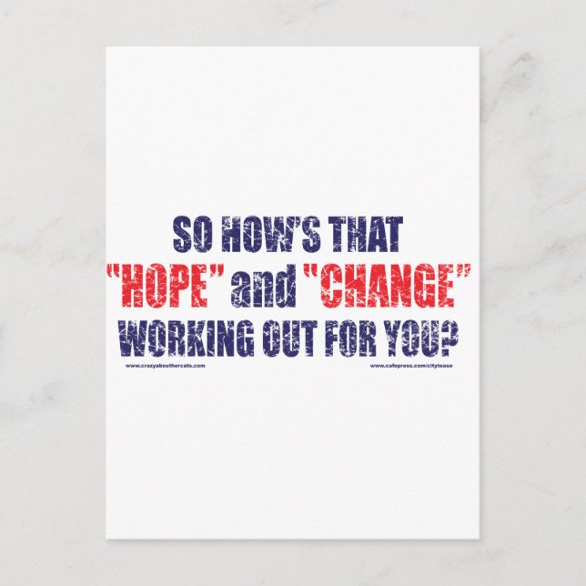 HOPE-and-Change-DST-TEE Vykort (Framsida)