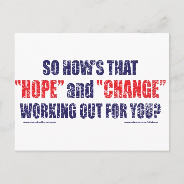 HOPE-and-Change-DST-TEE Vykort (Framsida)