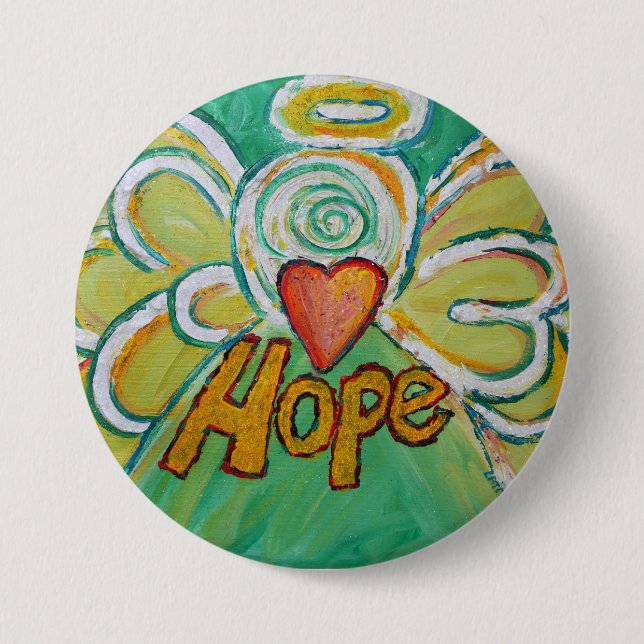 Hope Angel Ord Art Lapel Pin Pendant Buttons Knapp (Framsida)