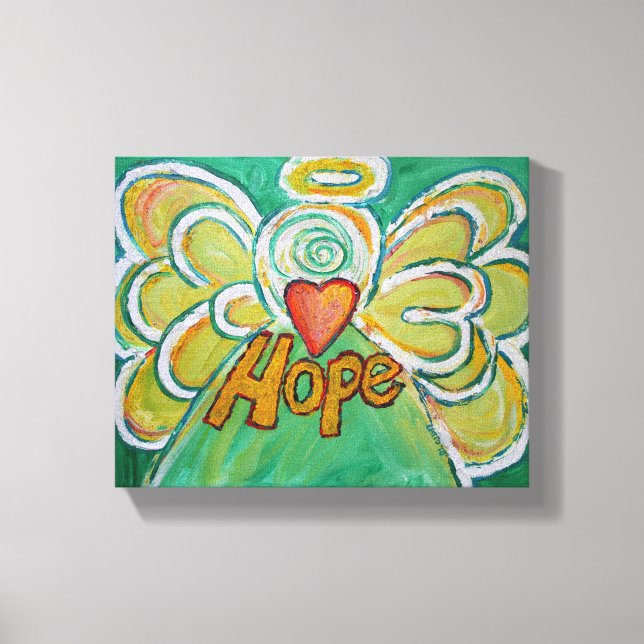 Hope Angel Ord Art Painting Wrapped Canvas (Framsida)