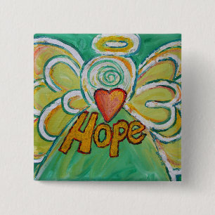 Hope Angel Ord Art Pendant Button Stift Knapp
