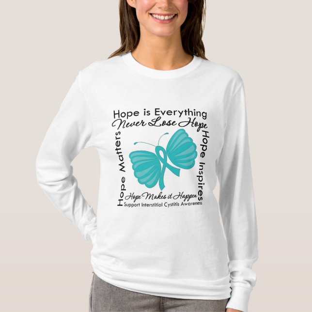 Hope är All Interstititial Cystitis Awareness T-shirt (Framsida)
