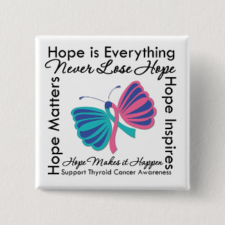 Hope är Allt - Thyroid Cancer Awareness Knapp