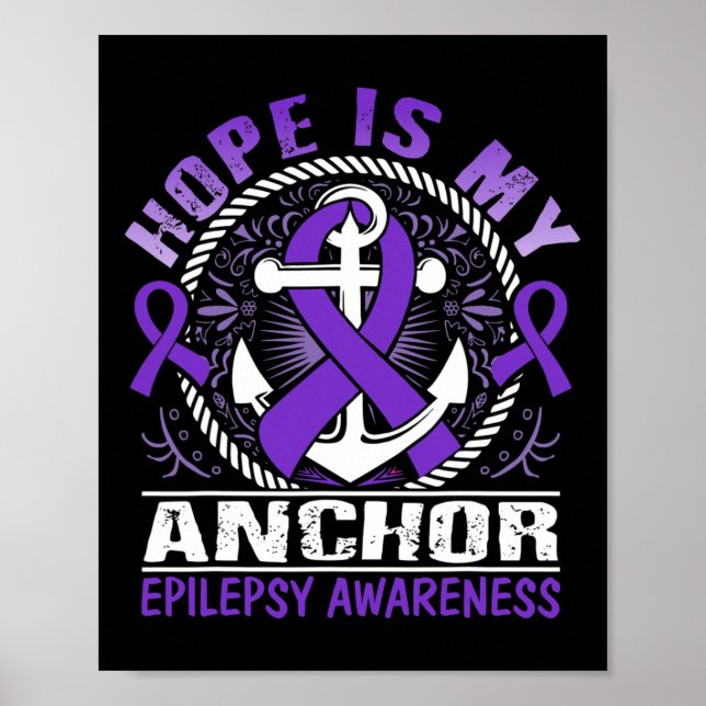 Hope är min anchor Epilepsy-medvetenhet Poster (Framsidan)
