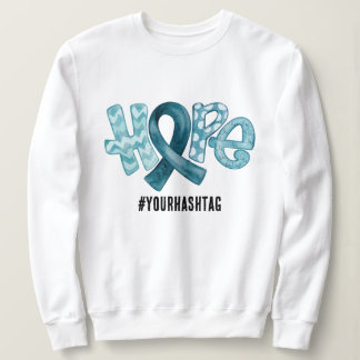 Hope Awareness Ribbon Personalized Hashtag T Shirt