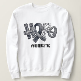 Hope Awareness Ribbon Personalized Hashtag T Shirt