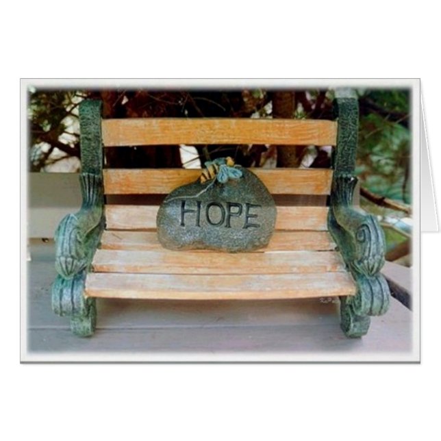 Hope Bench Hälsningskort (Framsidan Horizontal)