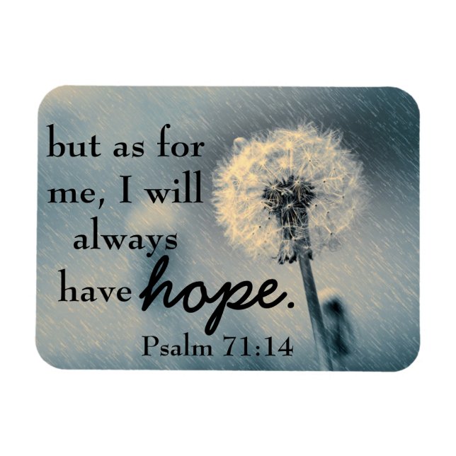 Hope bible VERS 71:14 Magnet (Horisontell)