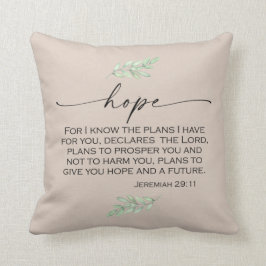 Hope Bible Verse från Jeremiah 29:11 Kudde