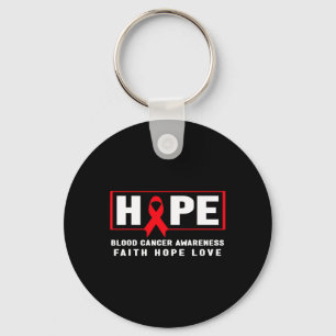 Hope Blodcancer - Rött band Blodcancer medvetenhet Nyckelring