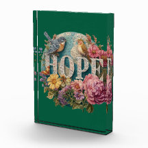 Hope Blommigt Typography with Birds and Botanical