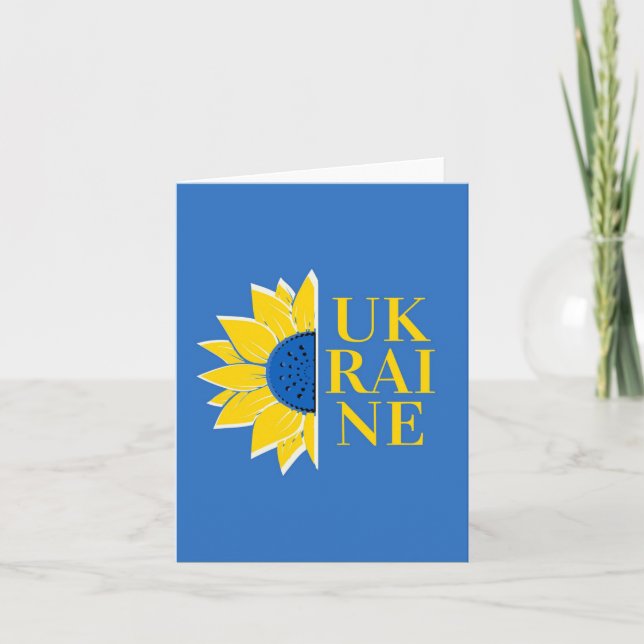 Hope Blooms Amidst Ukraina Krig Card Kort (Framsida)
