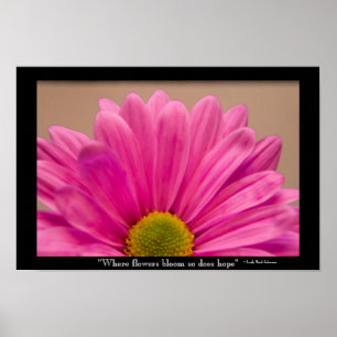 Hope Blooms Rosa Gerber Daisy Poster