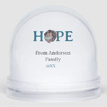 Hope blue holidays bold letter kids photo name yea