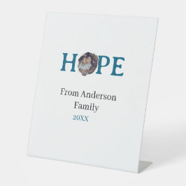 Hope blue holidays bold letter kids photo name yea