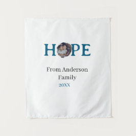 Hope blue holidays bold letter kids photo name yea