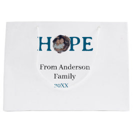 Hope blue holidays bold letter kids photo name yea