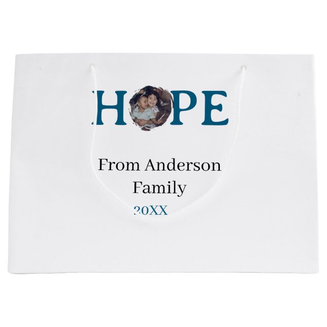 Hope blue holidays bold letter kids photo name yea (Framsidan)