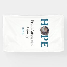 Hope blue holidays bold letter kids photo name yea