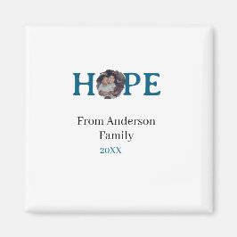 Hope blue holidays bold letter kids photo name yea magnet