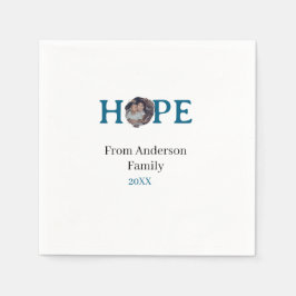 Hope blue holidays bold letter kids photo name yea pappersservett