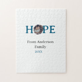 Hope blue holidays bold letter kids photo name yea pussel