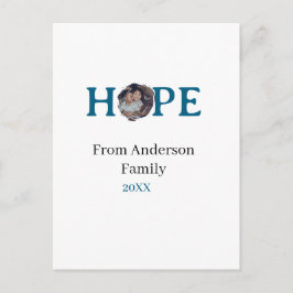 Hope blue holidays bold letter kids photo name yea vykort