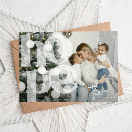 HOPE-bokstavsöverlägg ' Foto Julfirande Julkort