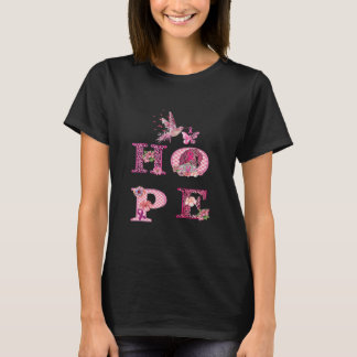 Hope Breast Cancer Awareness Hummingbird Breast T Shirt