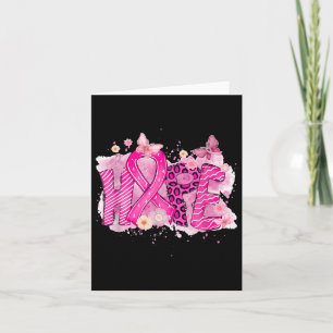Hope Breast Cancer Awareness Rosa Ribbon Warrior S Kort