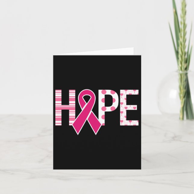 Hope Breast Cancer Awareness Support 1 Kort (Framsida)