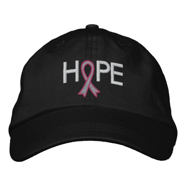 HOPE - Bröstcancer Broderad Keps (Framsida)