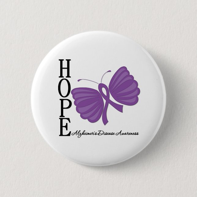 Hope Butterfly Alzheimers sjukdom Knapp (Framsida)