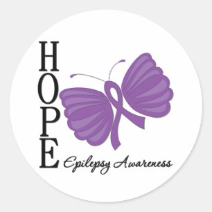 Hope Butterfly Epilepsy Runt Klistermärke