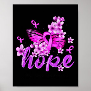 Hope Butterfly Lila Ribbon Overdose Awareness Poster