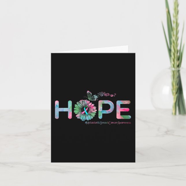 HOPE Butterfly Metastatic Breast Cancer Awareness Kort (Framsida)