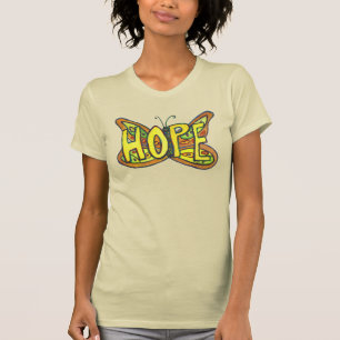 Hope Butterfly Ord Art Inspirational Anpassningsba T Shirt