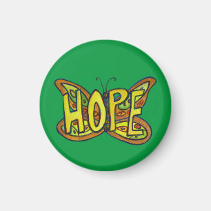 Hope Butterfly Ord Art Inspirational Magnets Magnet