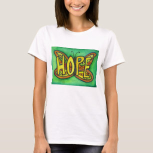 Hope Butterfly Ord Art Personlig Tee Shirts