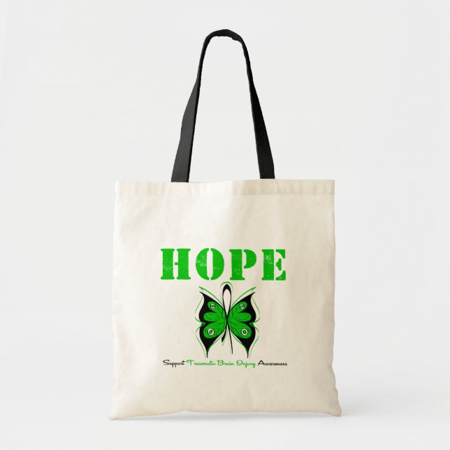 HOPE Butterfly RibbonTraumatic Brain Injury Tygkasse (Framsidan)