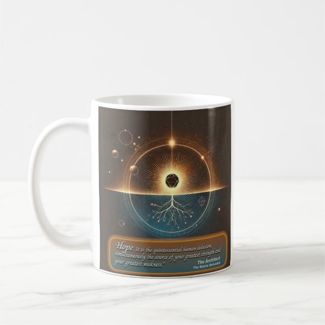 “Hope by The Architect” Inspirational Quote Mug Kaffemugg (Vänster)