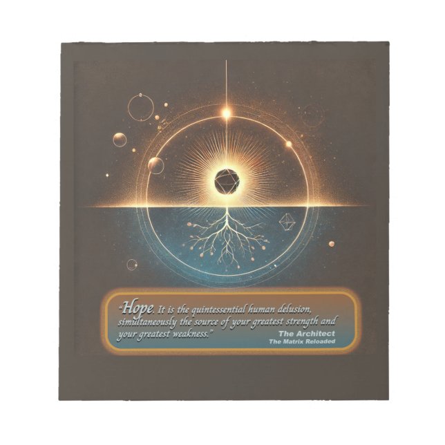 “Hope by The Architect” Notepad Anteckningsblock (Framsida)