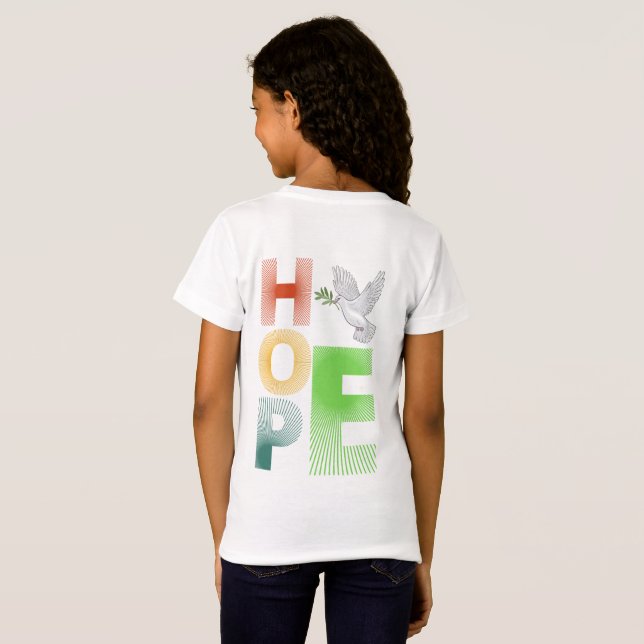 Hope - Christian Faith Inspirational Hoode T Shirt (Hel baksida)