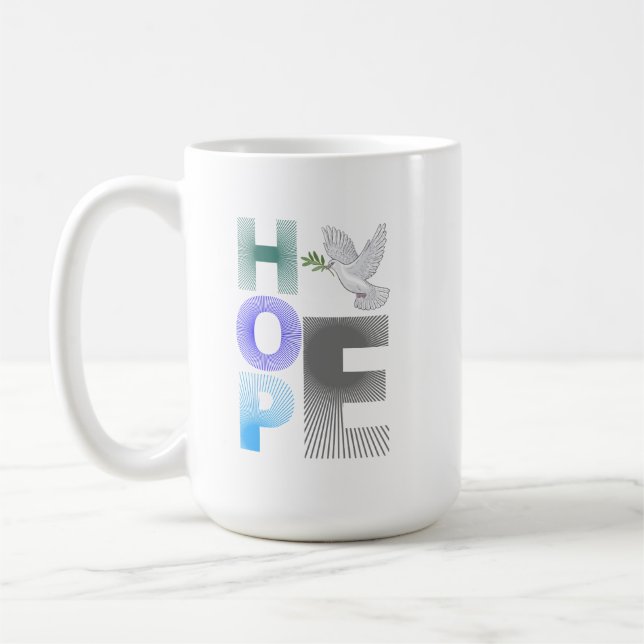 Hope- Christian Faith Inspirational Mugg (Vänster)