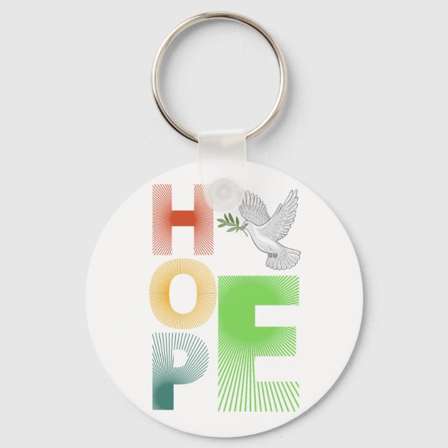Hope - Christian Faith Inspirational Nyckelring (Framsida)